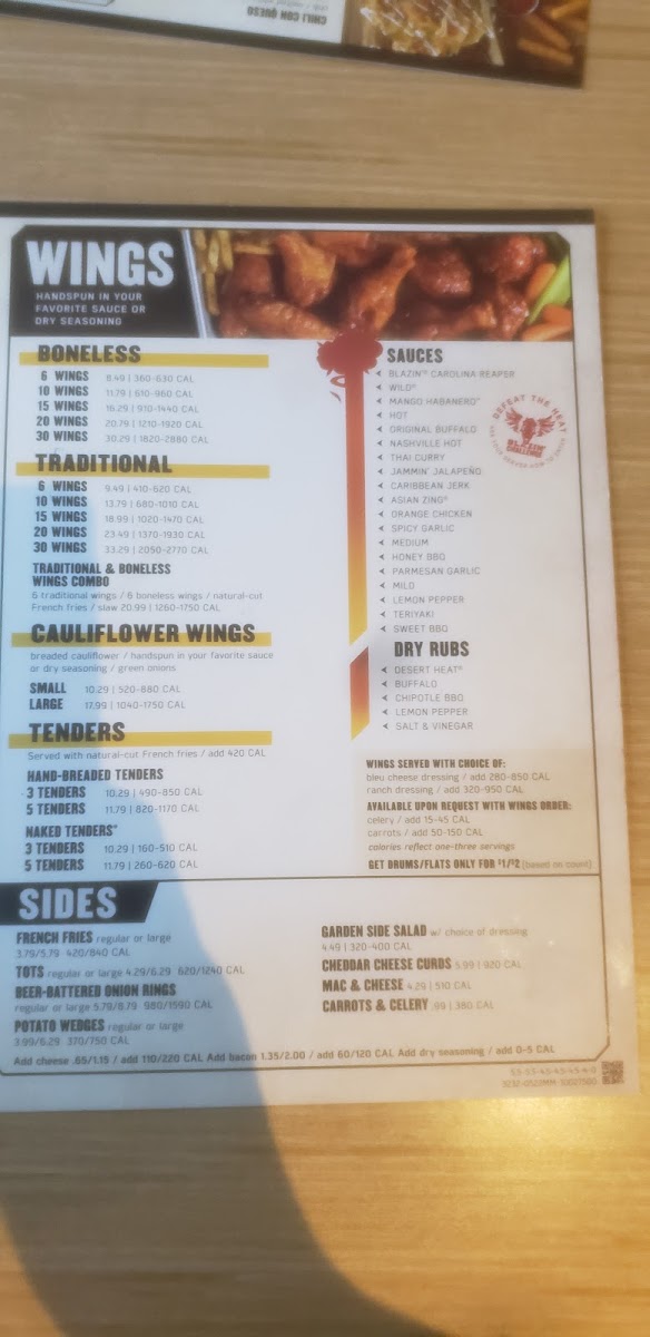 Buffalo Wild Wings Menu-2